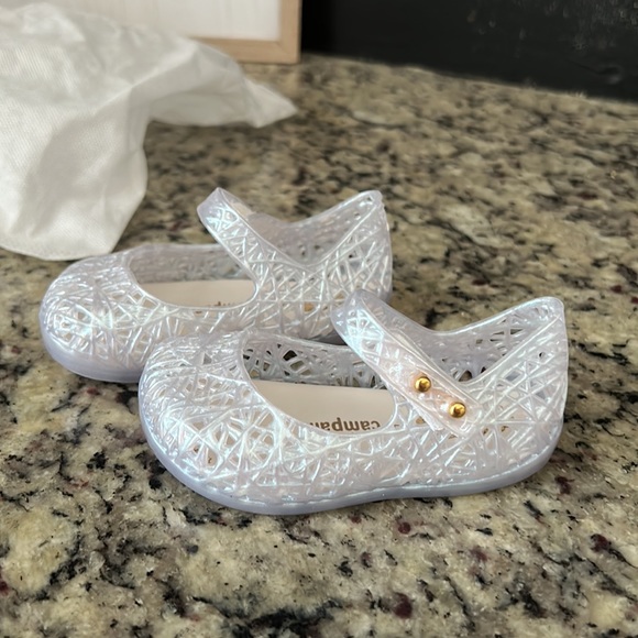 Baby Girls 5 Mini Melissa + Campana Zig Zag VI Clear Campana Mary Jane-adorable! - Picture 1 of 10